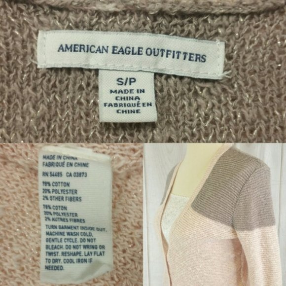 American Eagle Color Block Cardigan Sweater - Picture 7 of 7